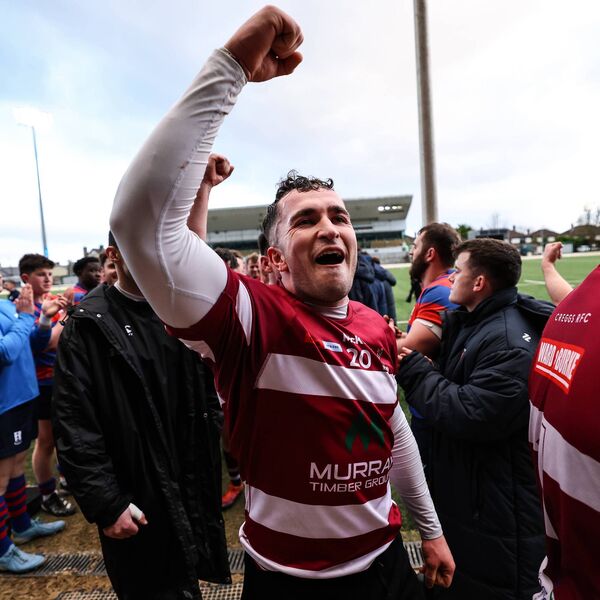 Ronan Cahill celebrates Creggs' success against Tuam following Easter Monday's Connacht Junior Cup final at Dexcom Stadium. Picture: INPHO/Ben Brady Ronan Cahill celebrates Creggs' success against Tuam following Easter Monday's Connacht Junior Cup final at Dexcom Stadium. Picture: INPHO/Ben Brady