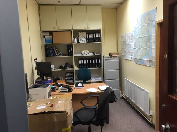 The windowless office in which David Ward spent the first five years growing Ward Personnel. The company is now celebrating its 15th anniversary.