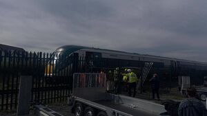 Watch: Rail services disrupted in the county following fire on train