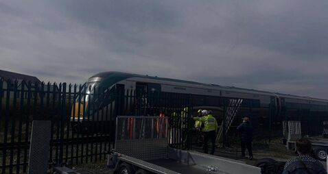 Watch: Rail services disrupted in the county following fire on train