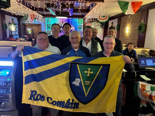 ROSSIES IN NEW YORK: Keith Gaffney, Michael Guckian, John Duffy, Jimmy Naughton, Adrian Regan, John Gilligan, Andy O'Connor and Michael Travers looking forward to welcome the Rossies to New York next weekend. 