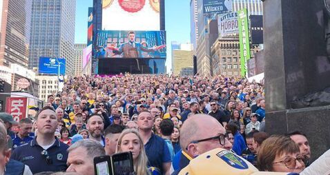 WATCH:  Rossies gather in Time Square