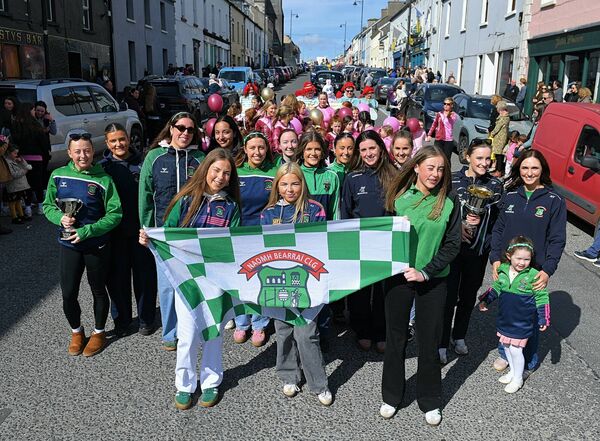 St. Barry's ladies taking part in the Strokestown Easter Parade. Pic: Gerard O'Loughlin