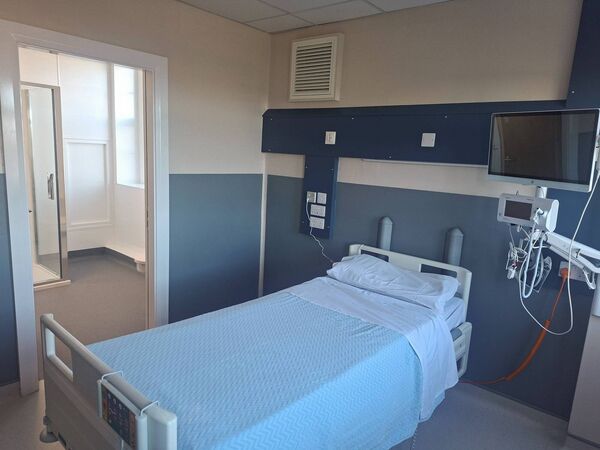 One of the seven single rooms at the newly refurbished St John’s Surgical Ward in Portiuncula Hospital. 