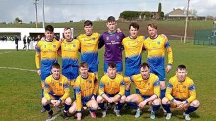 <p>Cloonfad United, pictured here before their recent Connacht Shield semi-final triumph, will meet Carrick Town in their Challenge Cup semi-final on Friday evening. </p>