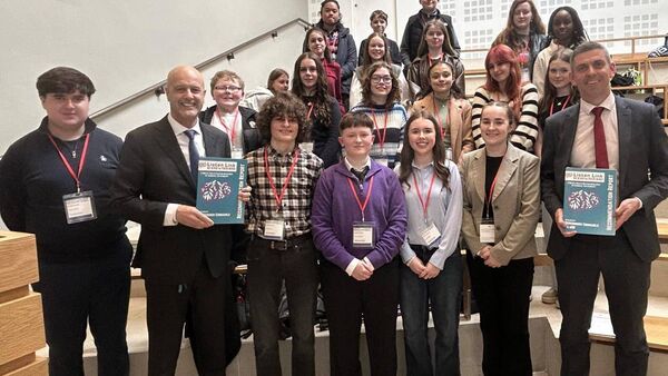 Roscommon Comhairle na nÓg gives presentation at Leinster House