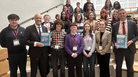 Roscommon Comhairle na nÓg gives presentation at Leinster House