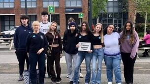 <p>Students from Elphin Community College Recently who attended the Relove Fashion Finals in the Helix, Dublin. </p>