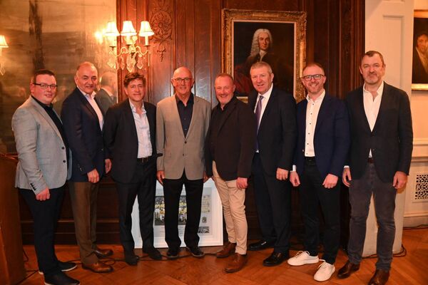 The organising committee with special guest Tom Hunt - Thomas Murrary (chairperson Roscommon GAA), Jerry Padian (New York), Padraig McBrien (New York), Tom Hunt, John Mee (Club Rossie), David O’Connor (treasurer Roscommon GAA), David Leydon (Club Rossie and MC for evening), Shane Naughton (New York). Pic: Nuala Purcell 