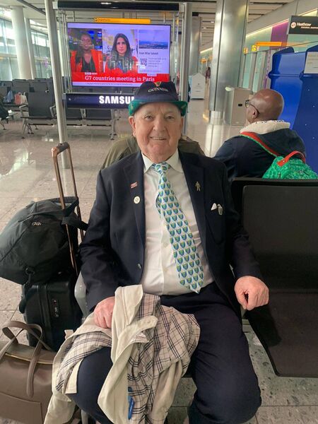 James Joseph Costello ready for his trip home.