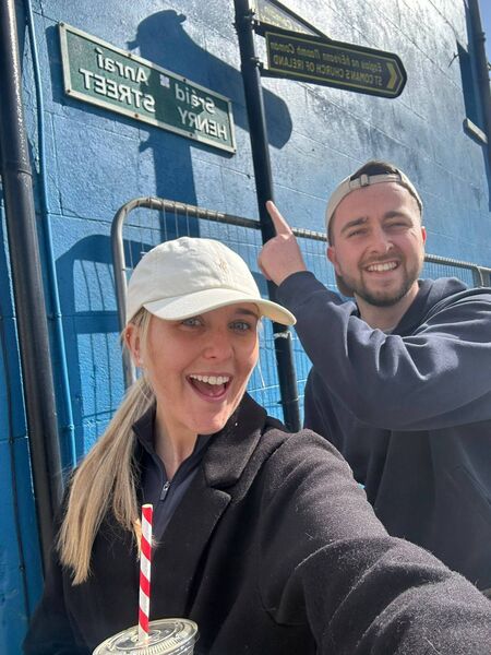James Joseph travelled home with his daughter Amanda and grandchildren Grace and Charley McInerney. 