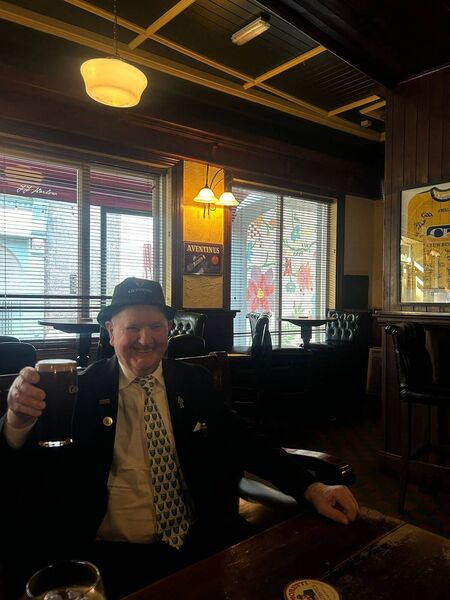 A proud Rossie, James Joseph, never goes outside the door without his Roscommon tie on. 
