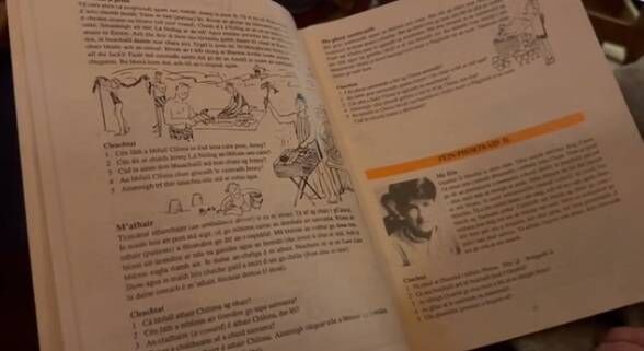 Some of the groups members use school books as part of their relearning journey.