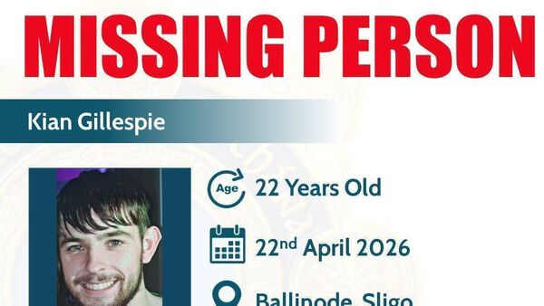 Gardaí concerned for well-being of missing Sligo man