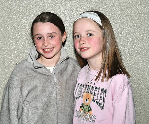 Millie Keenan and Aoife Kenny, Ballybay NS, pictured at a St. Brigid’s Community Choir fundraiser at St. Brigid’s GAA Club. Pic: Gerard O’Loughlin Millie Keenan and Aoife Kenny, Ballybay NS, pictured at a St. Brigid’s Community Choir fundraiser at St. Brigid’s GAA Club. Pic: Gerard O’Loughlin