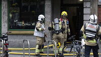 Two people hospitalised after fire breaks out at a building in Dublin city centre