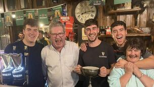 <p>The late Kevin Daly pictured with his wife Mary and sons Cian, Paul and Colin.</p>