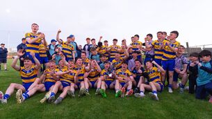 <p>The Roscommon U-20 football panel with the JJ Fahey Cup after being confirmed as 2026 Connacht champions. Picture: INPHO/Tom O’Hanlon</p>