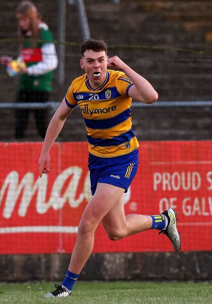 Super sub Ruairí Kilcline celebrates his late goal that assured Roscommon of victory against Mayo in Wednesday evening's Connacht U-20 football final at Tuam Stadium. Picture: INPHO/Tom O’Hanlon
