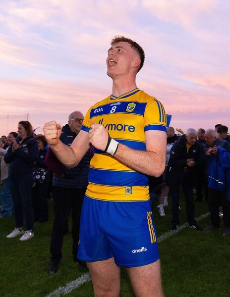 Roscommon U-20 midfielder, Niall Heneghan, celebrates at the final whistle. Picture: INPHO/Tom O’Hanlon