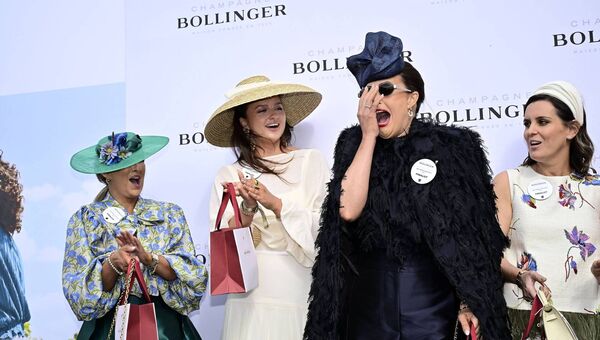 Overall Best Dressed winner Onesia Owens from Longford at the fourth day of the Punchestown racing festival. Pic: Michael Chester 