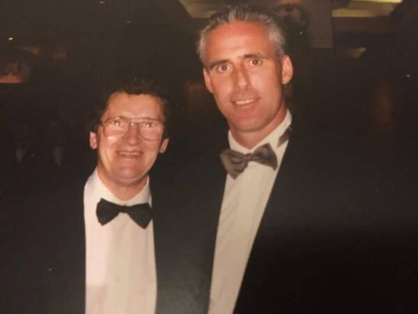 The late Brendan Fahy with former Republic of Ireland defender and manager, Mick McCarthy. Picture: Ballinasloe Town AFC The late Brendan Fahy with former Republic of Ireland defender and manager, Mick McCarthy. Picture: Ballinasloe Town AFC