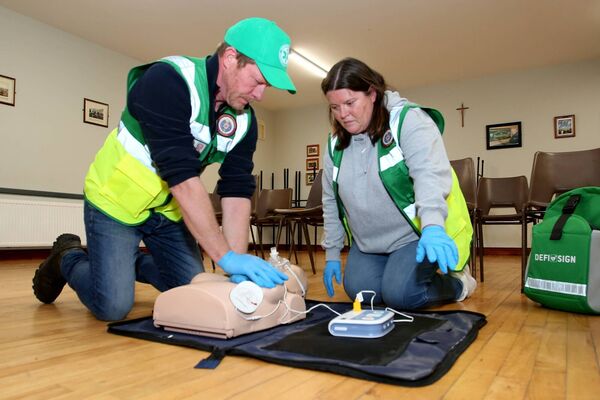 South Roscommon Community First Responders Co-ordinator Damien Ennis and volunteer Karen Galvin. Pic: Paul Molloy. South Roscommon Community First Responders Co-ordinator Damien Ennis and volunteer Karen Galvin. Pic: Paul Molloy.