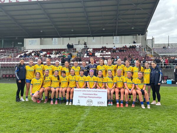 HISTORY MAKERS: The Roscommon minor ladies' football panel that were crowned Connacht LGFA Minor A champions against Mayo at Tuam Stadium on Monday. Picture: Roscommon LGFA
