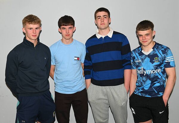 Daniel Nerney, Roscommon Gaels; Tadhg Fallon, St. Brigid’s; Zac Mullally, Clann na nGael, and Cathal Nerney, Roscommon Gaels, at the recent table quiz for the Roscommon minor football panel in the Percy French Hotel, Strokestown. Picture: Gerard O'Loughlin Daniel Nerney, Roscommon Gaels; Tadhg Fallon, St. Brigid’s; Zac Mullally, Clann na nGael, and Cathal Nerney, Roscommon Gaels, at the recent table quiz for the Roscommon minor football panel in the Percy French Hotel, Strokestown. Picture: Gerard O'Loughlin