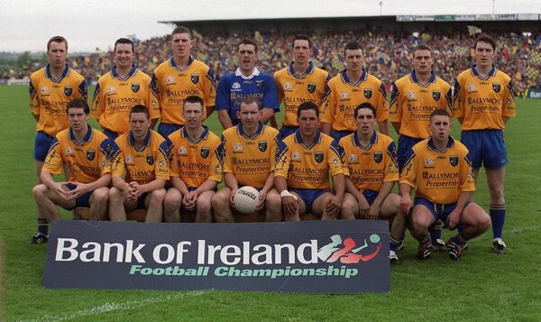 The Roscommon senior football team that captured the 2001 Connacht Senior Football Championship. Back row (l-r): Mike Ryan, Clifford McDonald, Seamus O'Neill, Derek Thompson, John Whyte, Denis Gavin, Paul Noone and Conor Connelly, RIP. Front row (l-r): Stephen Lohan, Gerry Lohan, Nigel Dineen, Fergal O'Donnell (captain), Francie Grehan, John Hanly and Frankie Dolan. Picture: INPHO/Morgan Treacy