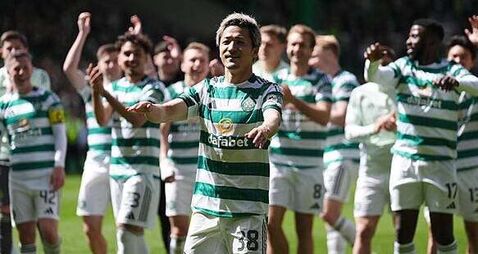 Daizen Maeda scores with overhead kick as Celtic close gap on leaders with Rangers win