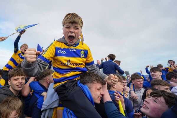 NEXT GENERATION: A young Roscommon supporter shows his delight after Roscommon are crowned Connacht senior football champions. Picture: INPHO/James Lawlor 