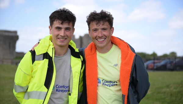 Jordan and Cian Adams completed a marathon in Roscommon earlier today. Pic: Breda Durr Jordan and Cian Adams completed a marathon in Roscommon earlier today. Pic: Breda Durr