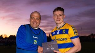 <p>Roscommon U-20 football manager, Cian Smith, with captain Eoghan Carthy in the aftermath of their side's famous Connacht final triumph against Mayo at Tuam Stadium. Picture: INPHO/Tom O’Hanlon</p> <p>Roscommon U-20 football manager, Cian Smith, with captain Eoghan Carthy in the aftermath of their side's famous Connacht final triumph against Mayo at Tuam Stadium. Picture: INPHO/Tom O’Hanlon</p>