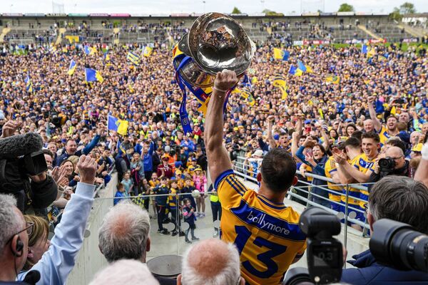 Diarmuid Murtagh lifts the Nestor Cup in front of a huge Roscommon crowd at King and Moffatt Dr. Hyde Park on Sunday last. Picture: INPHO/James Lawlor Diarmuid Murtagh lifts the Nestor Cup in front of a huge Roscommon crowd at King and Moffatt Dr. Hyde Park on Sunday last. Picture: INPHO/James Lawlor