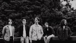 <p>Andrew Flannelly, third from left, is a member of The Rogues, an indie rock band from Newport, South Wales. </p>