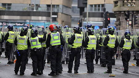 Police call for discussions after officers injured during Celtic celebrations