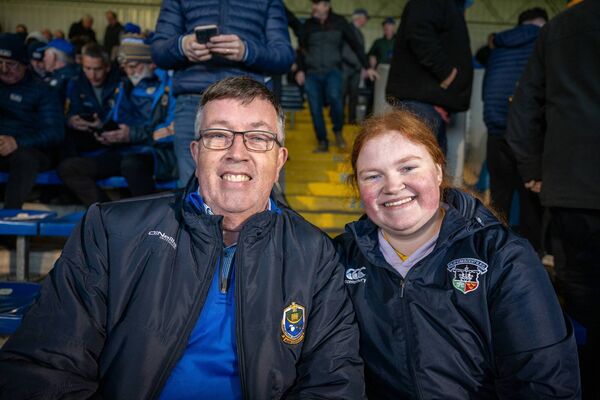 Peter and Áine Shelley supporting the Roscommon U-20 team in their All-Ireland U-20 football semi-final against Kerry at FBD Semple Stadium, Thurles. Pic: Breda Durr