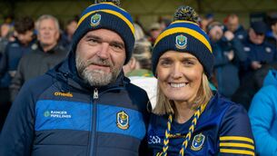 <p>Mikey and Orla Carty supporting the Roscommon U-20 team in their All-Ireland U-20 football semi-final against Kerry at FBD Semple Stadium, Thurles. Pic: Breda Durr</p> <p>Mikey and Orla Carty supporting the Roscommon U-20 team in their All-Ireland U-20 football semi-final against Kerry at FBD Semple Stadium, Thurles. Pic: Breda Durr</p>