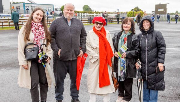 Ellen Forrest, Brendan, Margaret and Siobhan Garvey, and Eva Sheridan at Roscommon Races on Monday last. Pic: Colin Gillen Ellen Forrest, Brendan, Margaret and Siobhan Garvey, and Eva Sheridan at Roscommon Races on Monday last. Pic: Colin Gillen