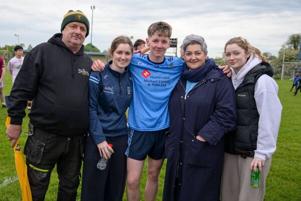 The Flanagan family, Ballinagare at Nash Park, Frenchpark where Western Gaels defeated Boyle in the Division 3 League Final. Pic: Breda Durr 