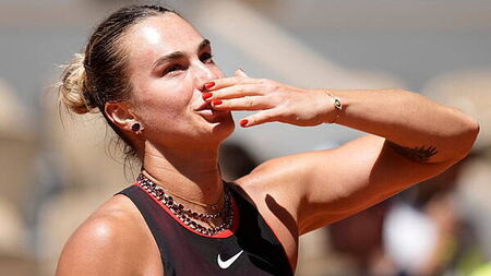 Aryna Sabalenka’s jewellery catches the eye in her French Open first-round win