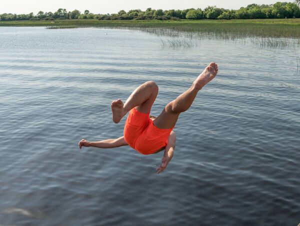 Enjoying the water in Ballyleague yesterday. Enjoying the water in Ballyleague yesterday.