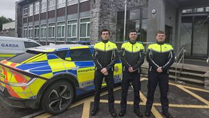 <p>Andrew, Oisin and Daniel are undertaking part of their Garda training at Roscommon Garda Station.</p>