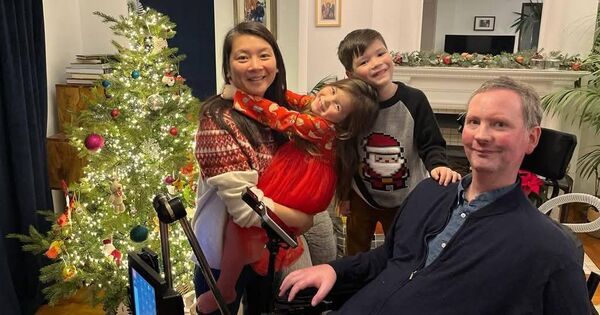 Eoin, Jenny and their children, Liam and Roisin.