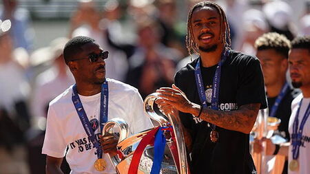 Flavio Cobolli shares in PSG’s Champions League celebrations at Roland Garros
