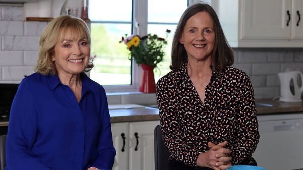 Mary Kennedy with Máire Ní Dhonnchú at her home in Knockvicar. Pic: TG4. Mary Kennedy with Máire Ní Dhonnchú at her home in Knockvicar. Pic: TG4.