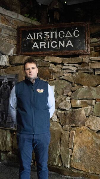 Shane Layden at Arigna Mines. Pic: TG4 Shane Layden at Arigna Mines. Pic: TG4