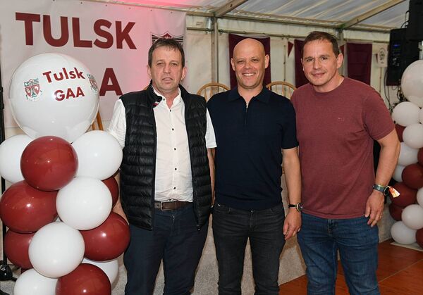 Cllr Seán Moylan, Con McGarry and Michael Cryan, pictured at Tulsk Hooley, to mark the opening of Tulsk GAA Club's new training pitch Pic: Gerard O’Loughlin Cllr Seán Moylan, Con McGarry and Michael Cryan, pictured at Tulsk Hooley, to mark the opening of Tulsk GAA Club's new training pitch Pic: Gerard O’Loughlin