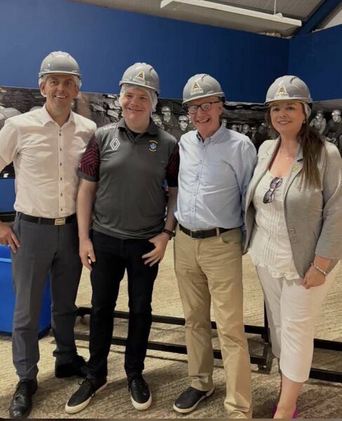 Minister for Enterprise Tourism and Employment Peter Burke on a visit to the Arigna Mining Experience last weekend with Senator Gareth Scahill, Minister Frank Feighan and Dympna Daly Finn. Minister for Enterprise Tourism and Employment Peter Burke on a visit to the Arigna Mining Experience last weekend with Senator Gareth Scahill, Minister Frank Feighan and Dympna Daly Finn.